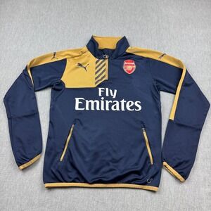 Arsenal Pullover Mens Small 1/4 Zip‎ Drill Top Sweater Soccer Track Thumbholes